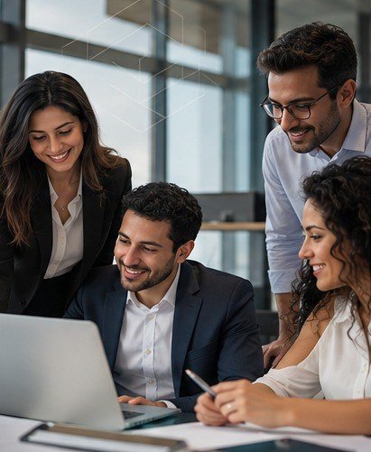 An international team working together