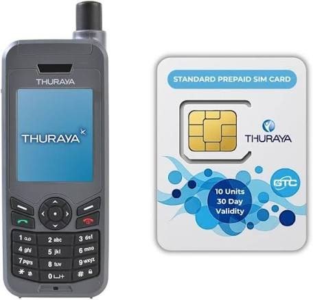 Thuraya satellite phone and prepaid SIM card