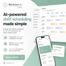 Workeen AI weekly schedule on desktop and mobile